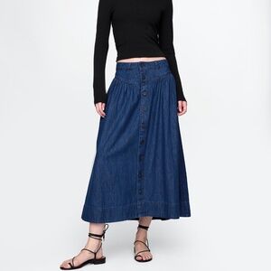 GAP western demin maxi skirt - NWOT